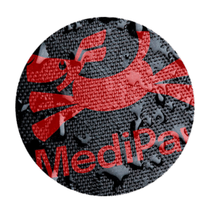 MediPaw waterproofing with red logo