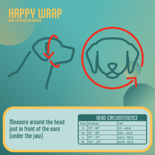 Sizing and Measurement chart for Happy Wrap aural wrap